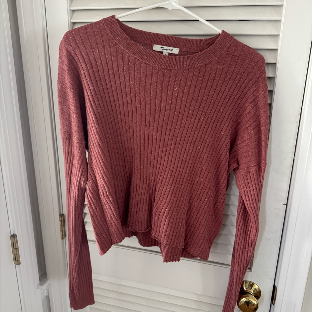Madewell Women's Pink Ribbed Top